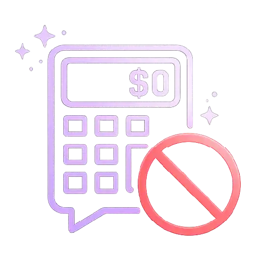 Icono de cero comisiones por pedidos