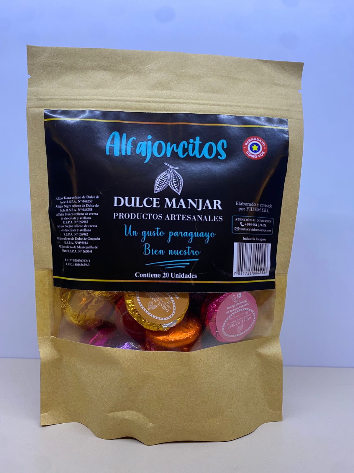 Dulce manjar doypacks x20 alfajores 