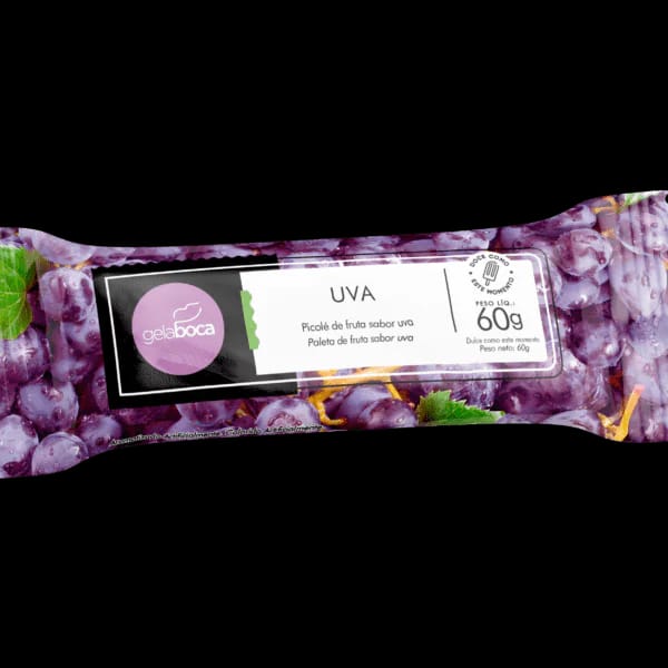 Picolé Gelaboca sabor Uva