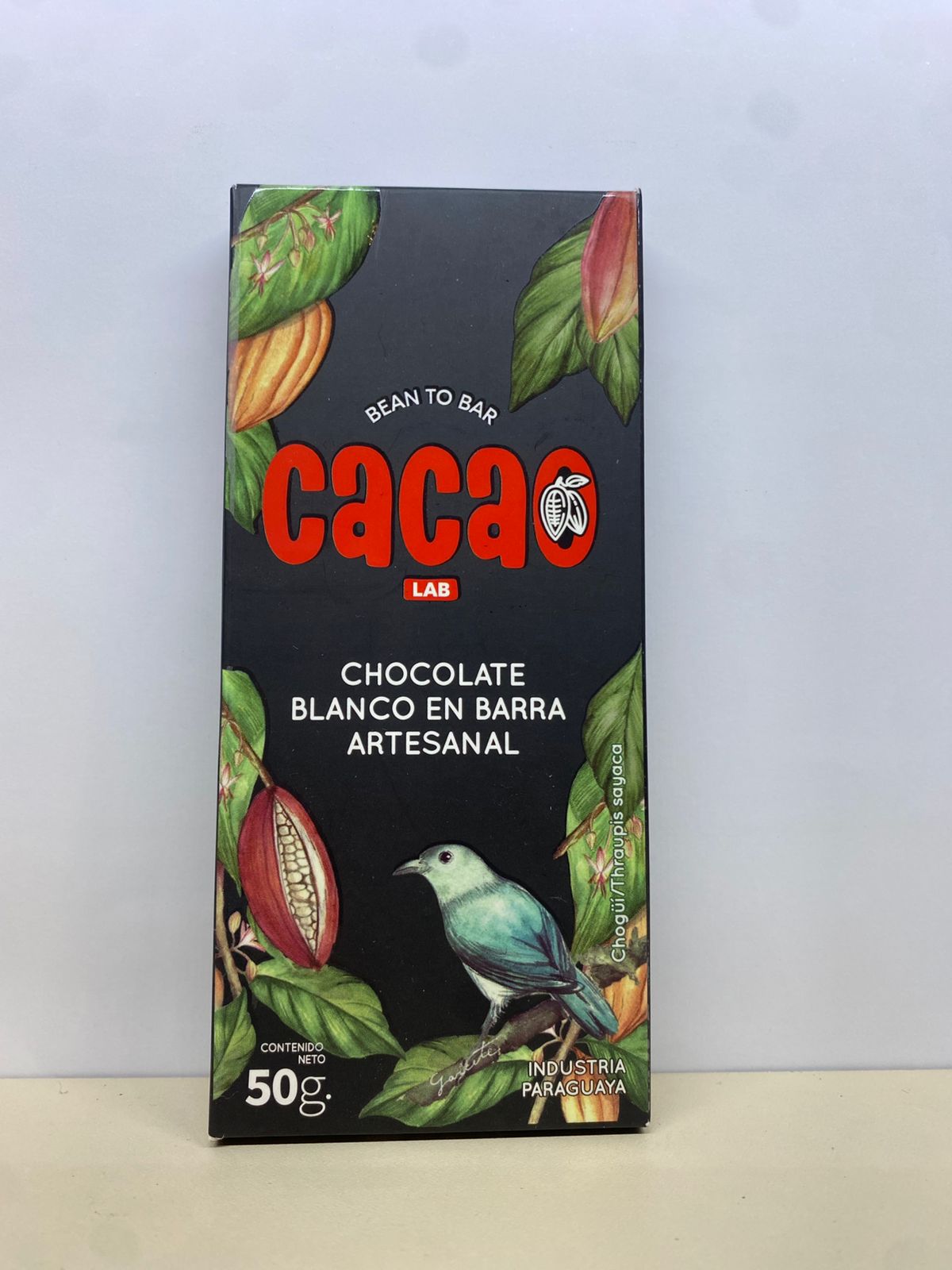 Cacao barra de chocolate blanco chogui