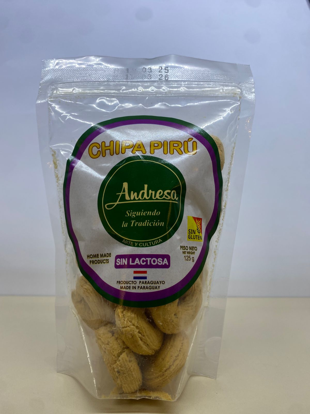 Andresa chipa piru sin lactosa 125 gr 