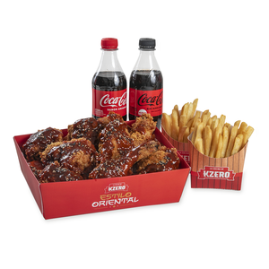 Combo Pollo Frito Oriental x 8 piezas + Acompañamientos + 2 Gaseosas 500cc