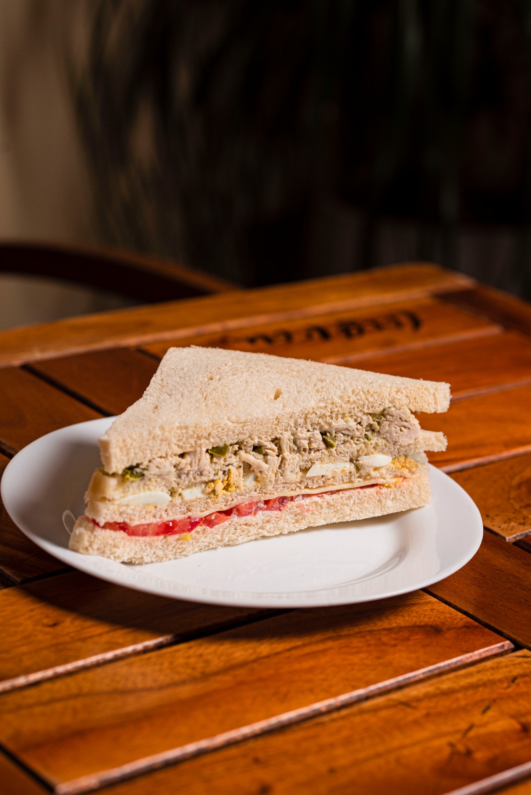 Sandwich de Queso, Tomate, pollo y huevo