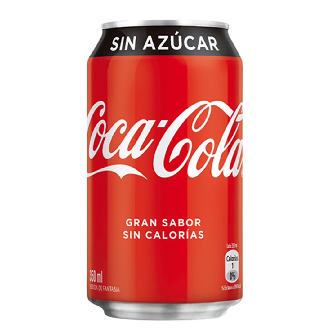 Coca cola lata s/azucar 350ml