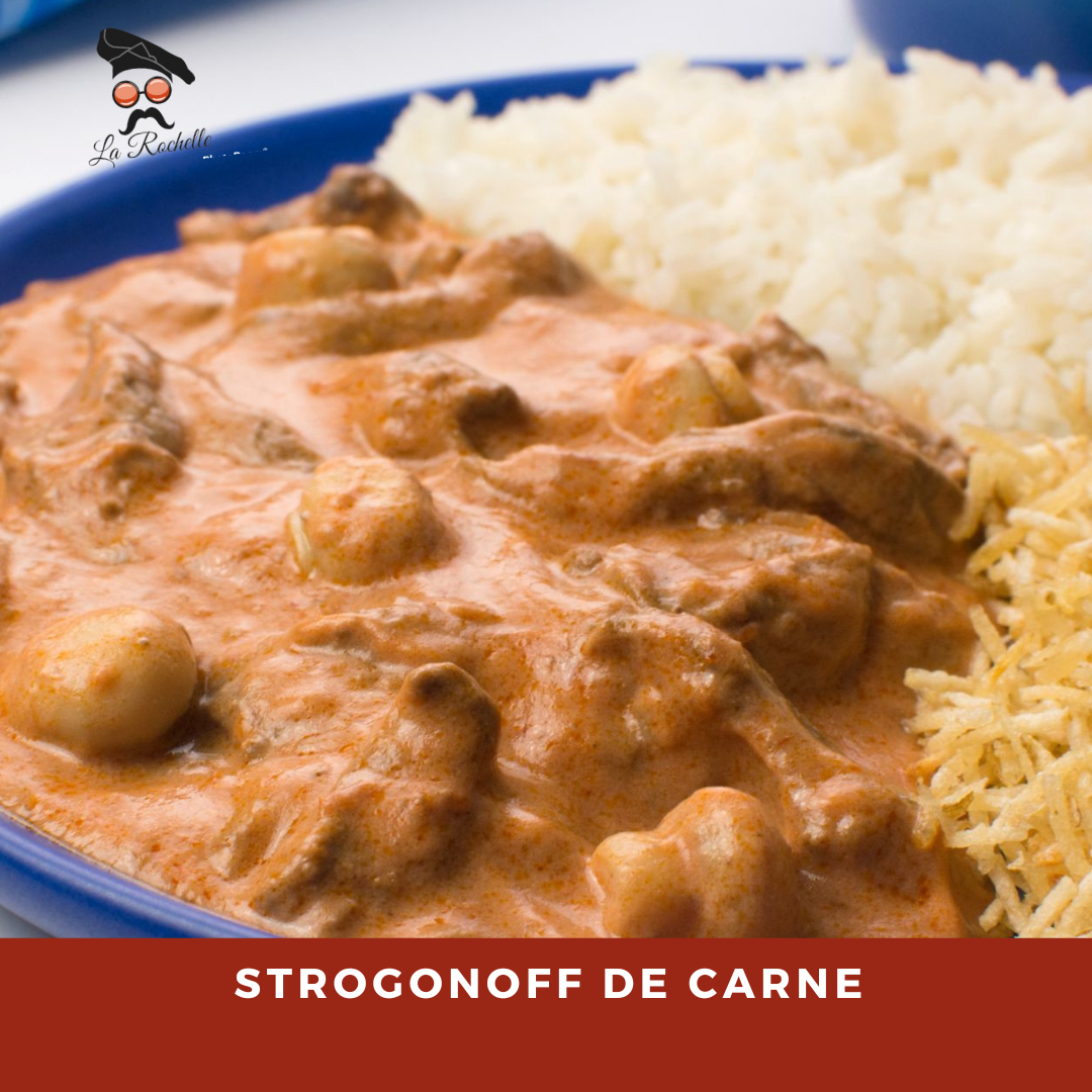 STROGONOFF CON ARROZ QUESÚ 