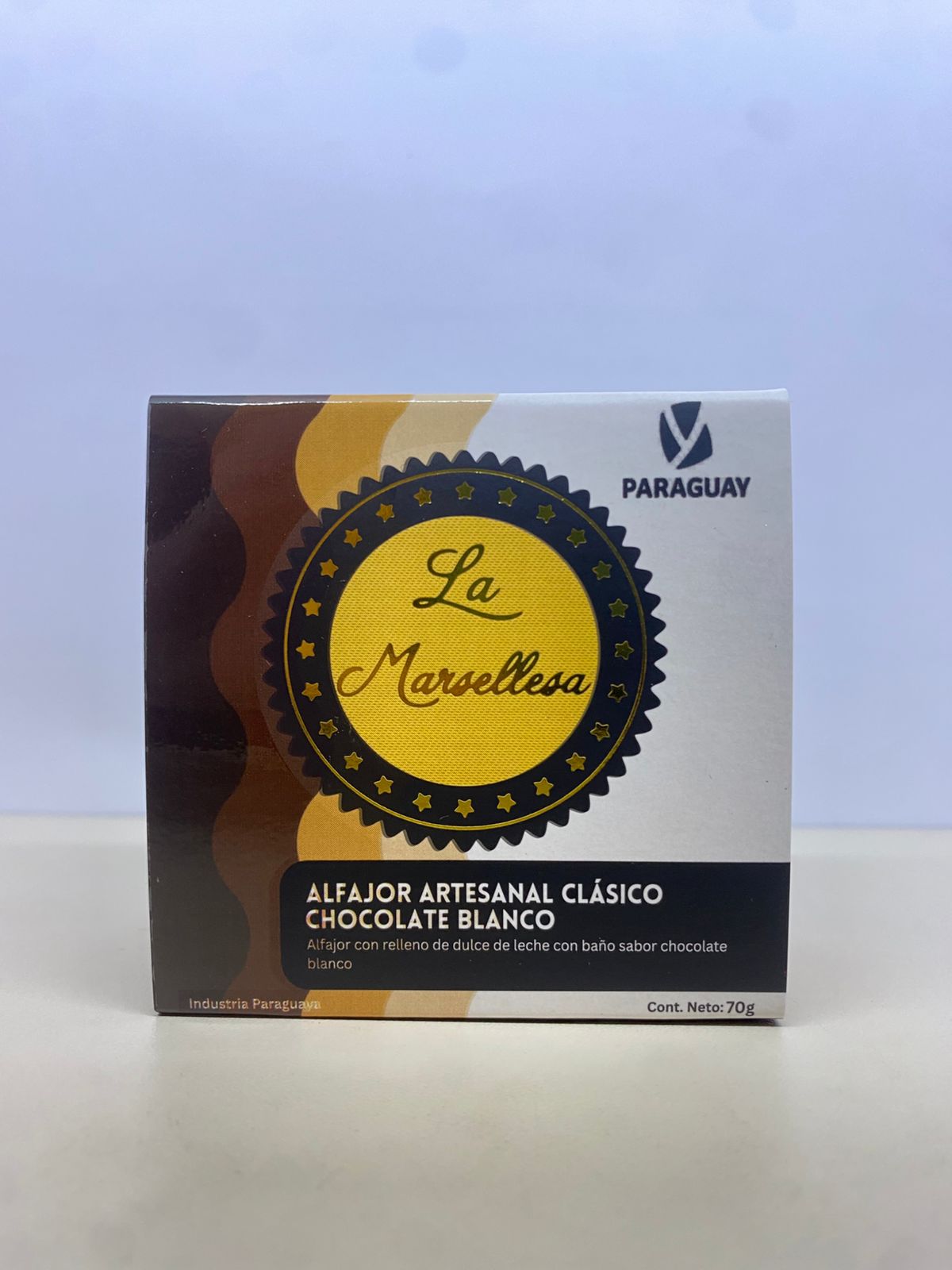 La marsellesa alfajor de chocolate blanco 