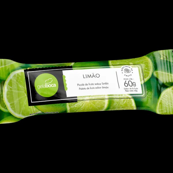 Picolé Gelaboca sabor Limao