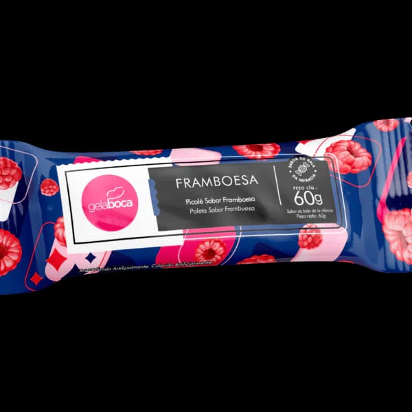 Picolé Gelaboca sabor Frambuesa