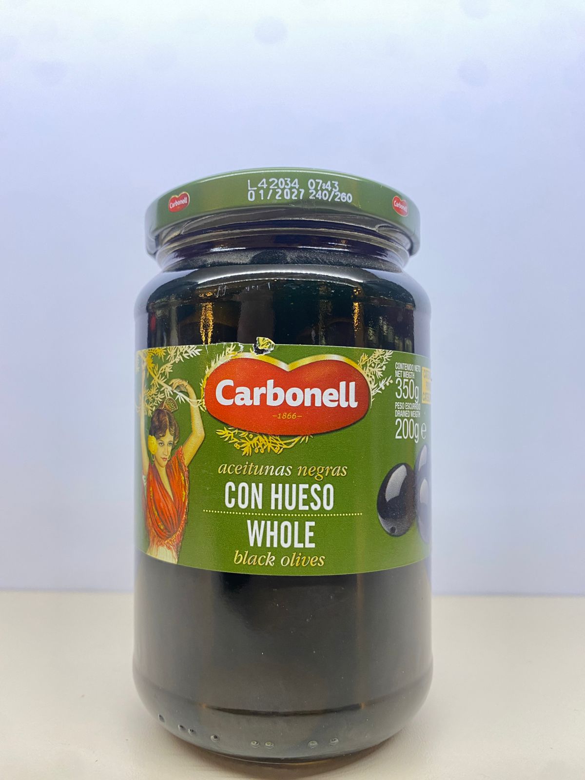 Carbonell aceituna negra entera 