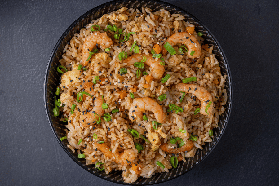 Arroz frito con Camarones 