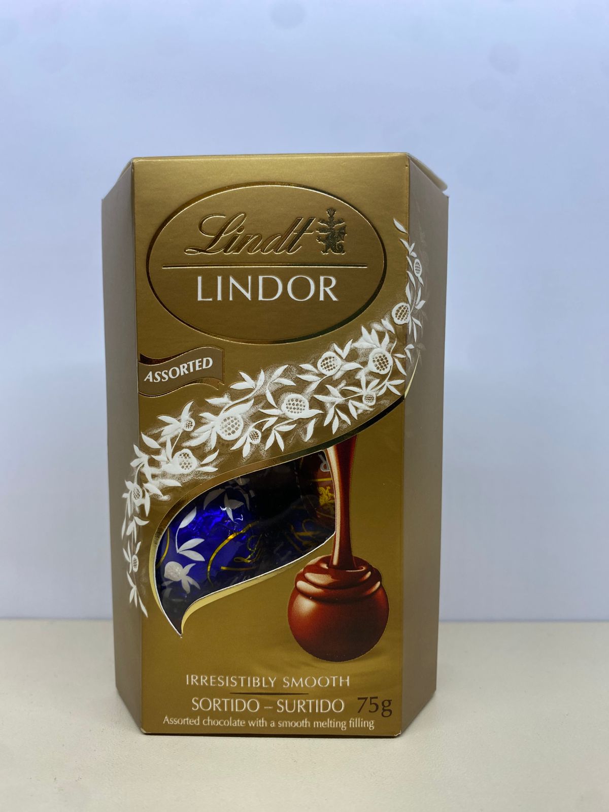 Lindt lindor bombones dorado 75 gr