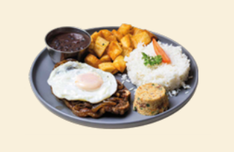 CHULETA A CABALLO CON FEIJOADA