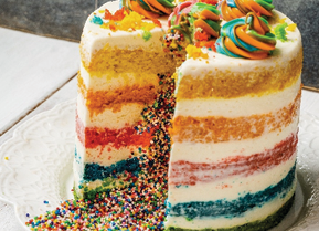 Torta Volcán de Colores PEDIDO CON 24 HS DE ANTICIPACIÓN