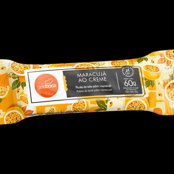Picolé Gelaboca sabor Maracuja ao Creme