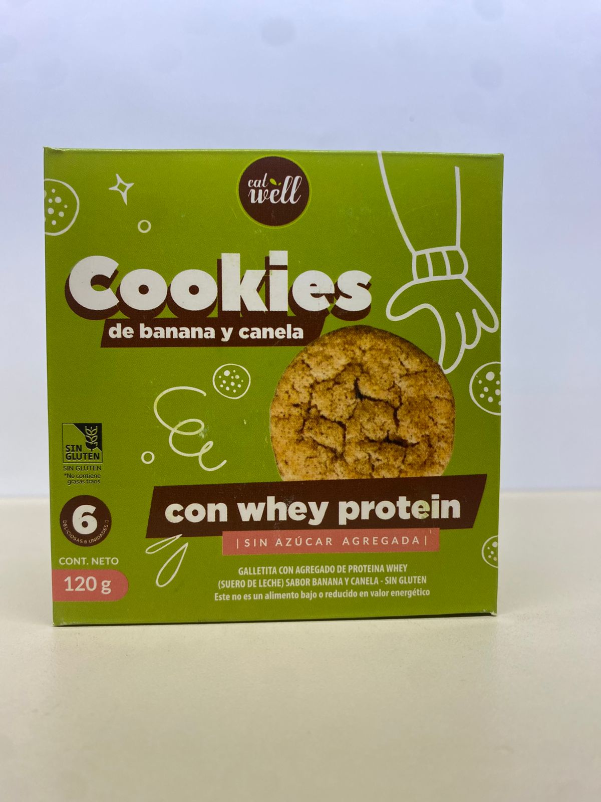 Galletita Eat Well s/gluten proteica banana/canela