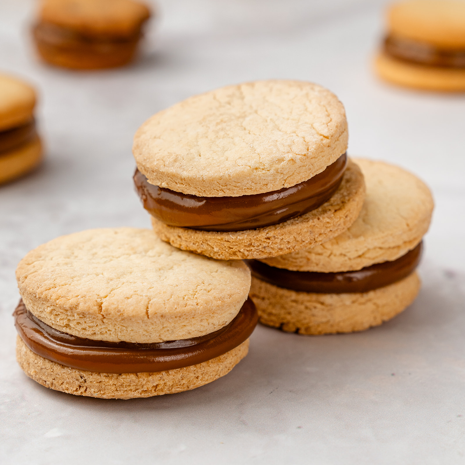 Mini Alfajores de Dulce de Leche (Paq. 5 unidades).