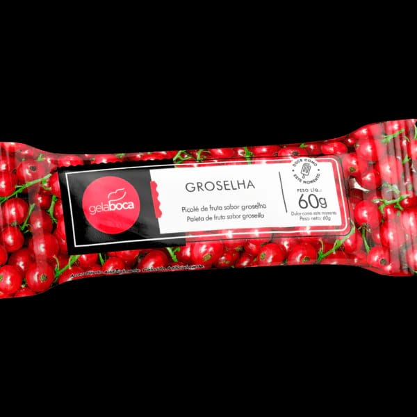 Picolé Gelaboca sabor Grosella