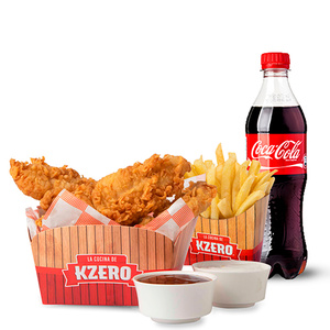 Combo Strips de Pechuga x 4 piezas + Acompañamiento + 1 Gaseosa 500cc