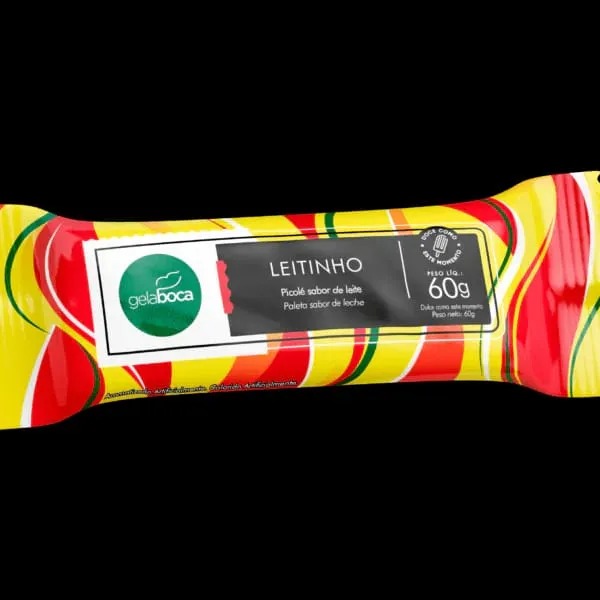 Picolé Gelaboca sabor Leitinho