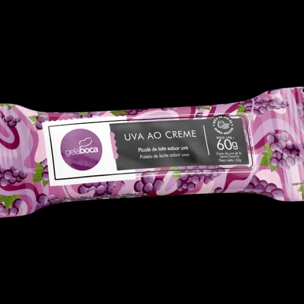 Picolé Gelaboca sabor Uva ao Creme