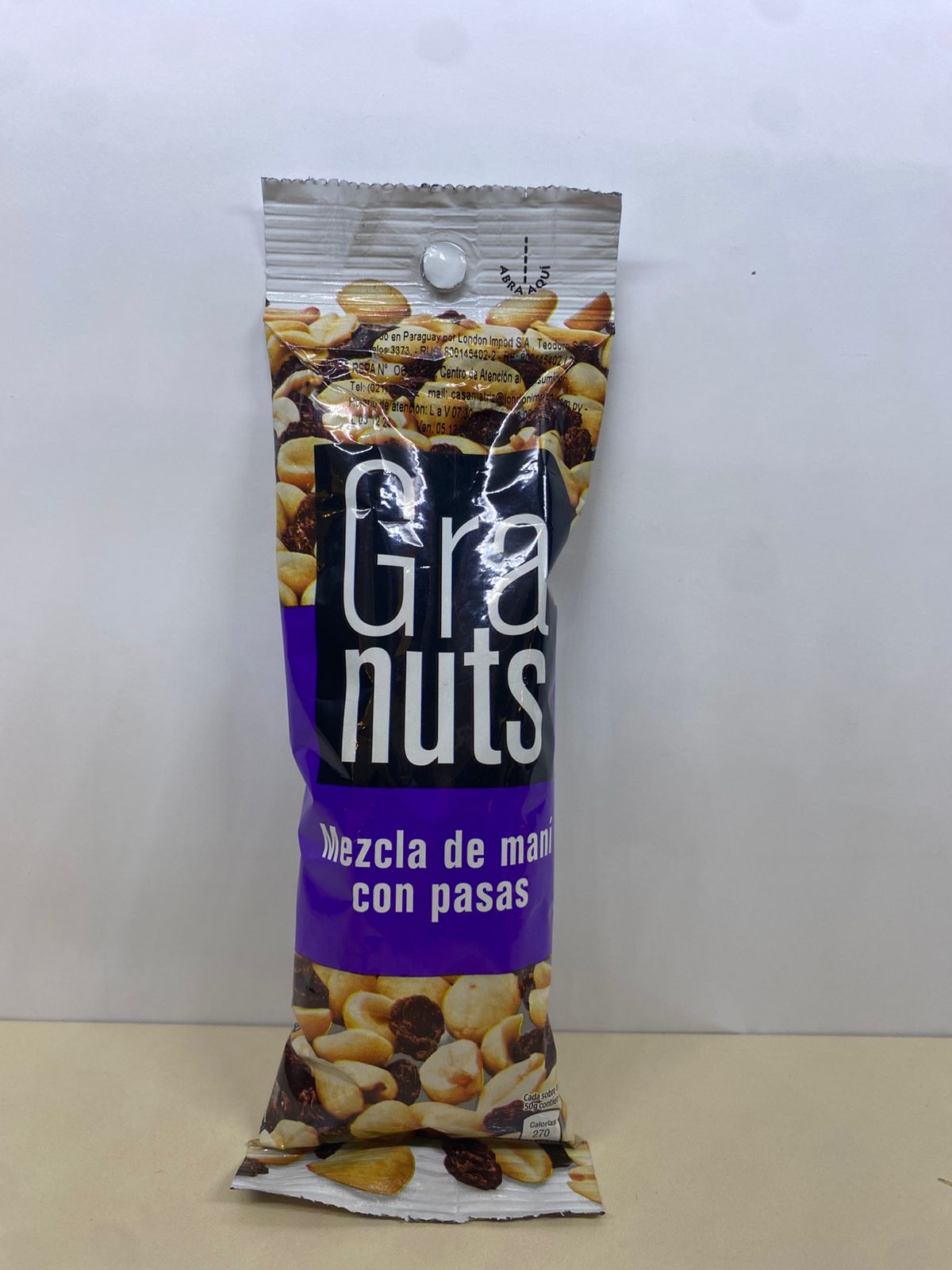 Granuts mezcla de mani con pasas 