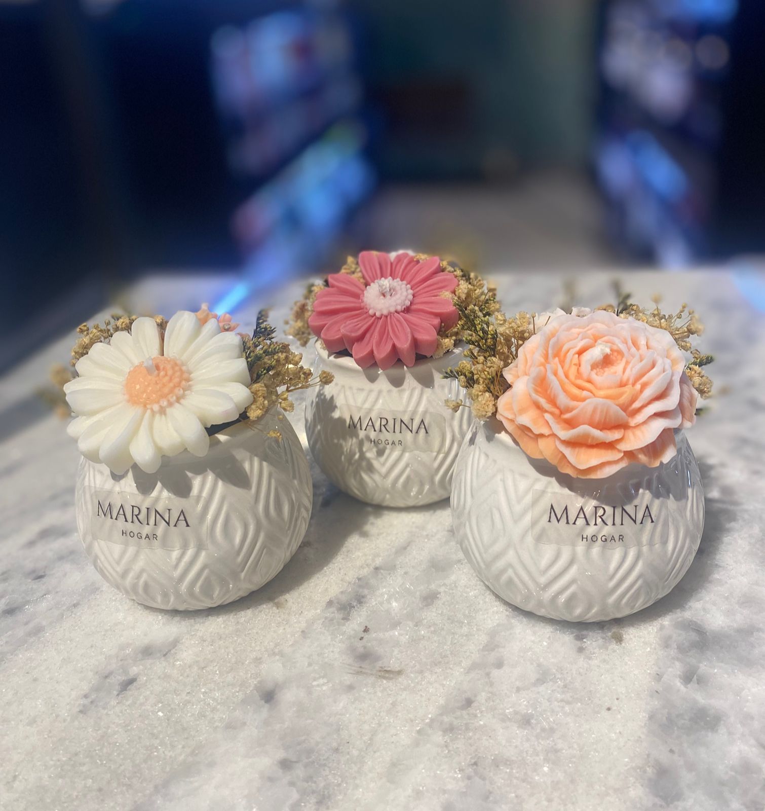 Vela Marina bouquet de ceramica 