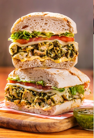 Sándwich Ciabatta al Pesto