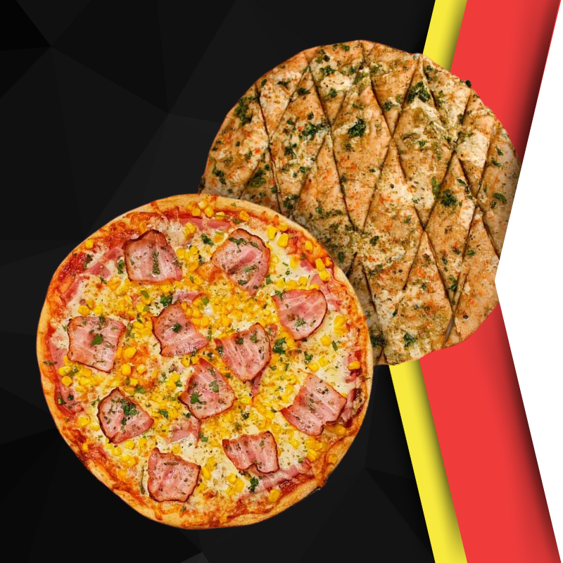 OFERTA PARA LOS AMIGOS      1 Pizza familiar  gourmet + 1 pizza al ajo Mediana