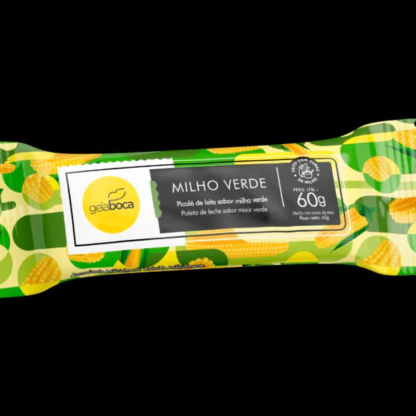 Picolé Gelaboca sabor Milho Verde