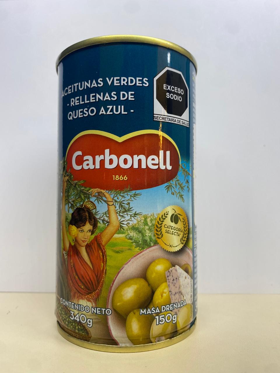 Carbonell aceitunas verdes rellenas de queso azul 
