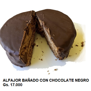 ALFAJOR BAÑADO CON CHOCOLATE NEGRO 100 gr.