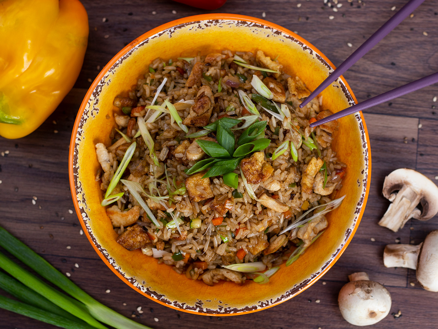  Arroz Frito C/ Pollo