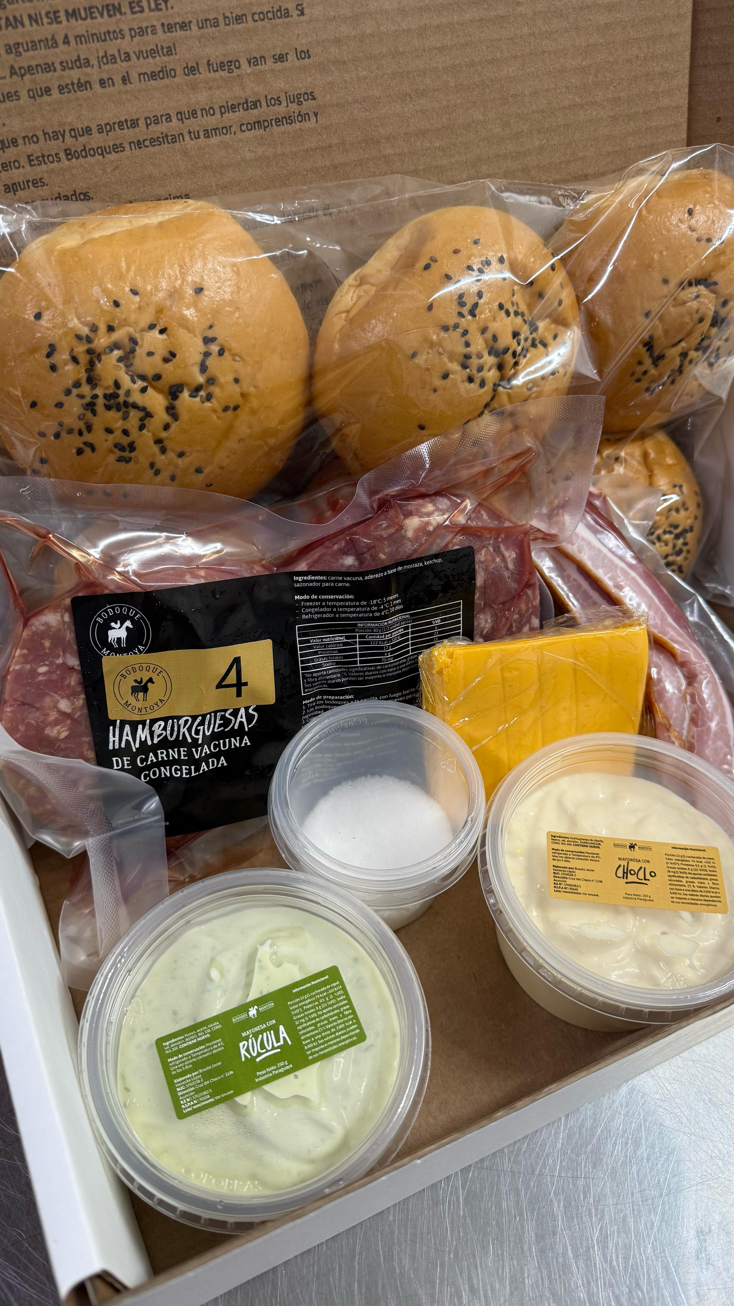 Caja 4 Unidades + Salsa a elección 