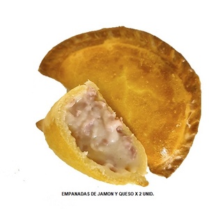 EMPANADAS HORNEADAS DE JAMON Y QUESO X 2 UNID. 