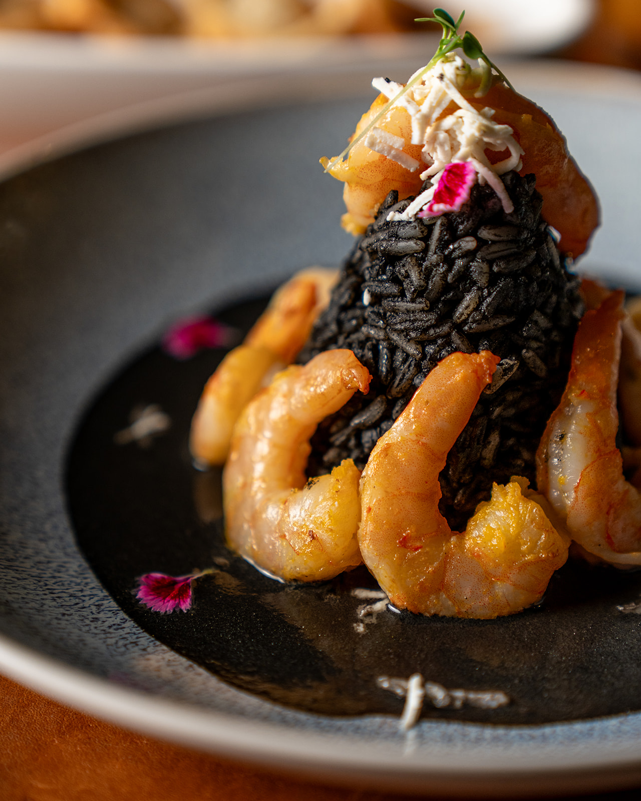 ARROZ NEGRO CON CAMARONES