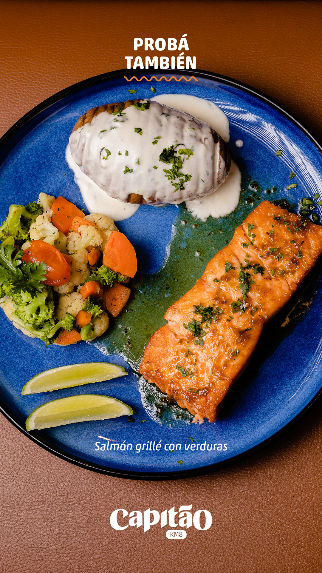 Salmon grille con Verduras