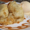 BANANO TEMPURA CON HELADO