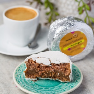 ALFAJOR BAÑADO CON MERENGUE DE 60 GR.